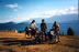 A group of bikers from Argentina near a lake north of Bariloche.