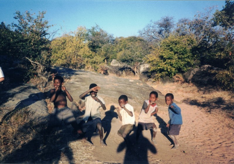 The children that followed us to Mashavuka caves.