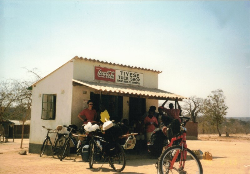 A typical small store between Dete and Sianzyundu, this one is called 'Tiyese tuck stop'.   Note it is a tuck stop, not a truck stop.