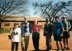 Hlekweni training center school on Kumalo land, near Matopos National Park.  Left to Right - Heather, Ezra, Karen, The school principal, Ted and John.