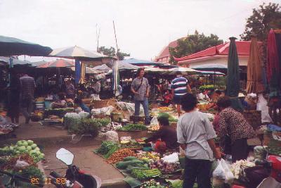 A market in Sukothai, Thailand.