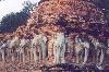 Elephants at the base of a Wat near Sukothai Historic Park. (13th to 15 th century ruins)