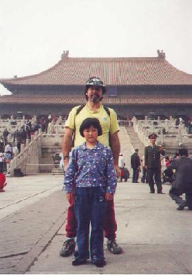 Ted and girl at the Forbidden City.