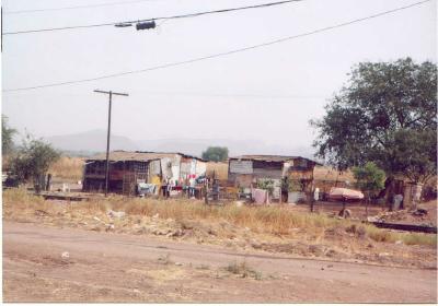 Typical house near highway, Mex 15.