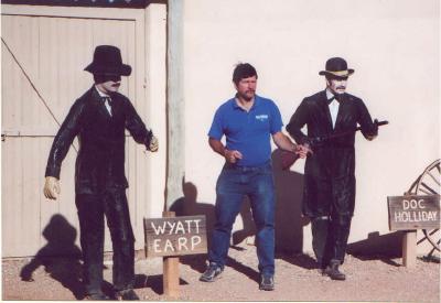 Ted at the OK Corral in Tombstone, Arizona.
