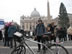 Rome - Ted with his bike in front of the Vatican with Christmas Mass about to start.