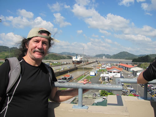 Ted at the Panama Canal