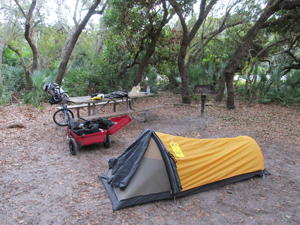 Campsite at Cape Canaveral, FL
