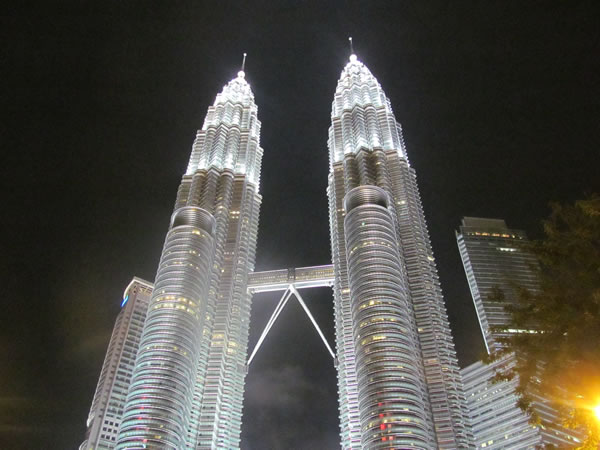 Petronas Towers (tallest building in the world from 1998 to 2004) in Kuala Lumpur, Malaysia