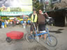 Ted with bike near Guatemala City and a man that was interested in Ted’s trip.  The man was a cyclist and was in his car with his lady.