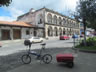 Ted’s bike near cobble stone road in Antigua, Guatemala
