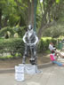 Statue man in Antigua, Guatemala.Real guy making a living.