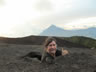 Ted in lava hole on Volcano Pacaya