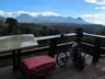 There are 22 volcanoes in El Salvador and the country is about the size of Massachusetts.  This is Ted’s bike in front of a couple of the volcanoes