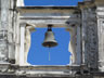 Bell near top of church in Leon, Nicaragua.