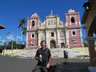 Ted in front of church in Leon, Nicaragua