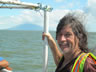Ted on boat headed to Ometepe Island, Nicaragua