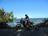 The motor cycle Ted rented and drove around on Ometepe Island, Nicaragua after he climber Volcano Concepcion.