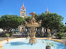 Fountain near square at main church in Granada, Nicaragua.