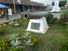 The cannon that points toward Catholic church in Granada, Nicaragua.