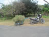 Motorcycle pulling wagon of hay near Granada, Nicaragua.