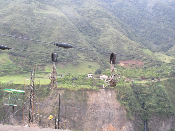 Zipline between Banos, Ecuador to Puyo, Ecuador