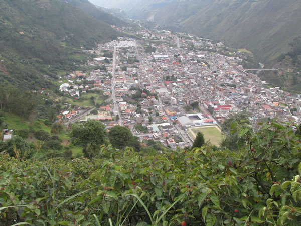Overview point of Banos, Ecuador
