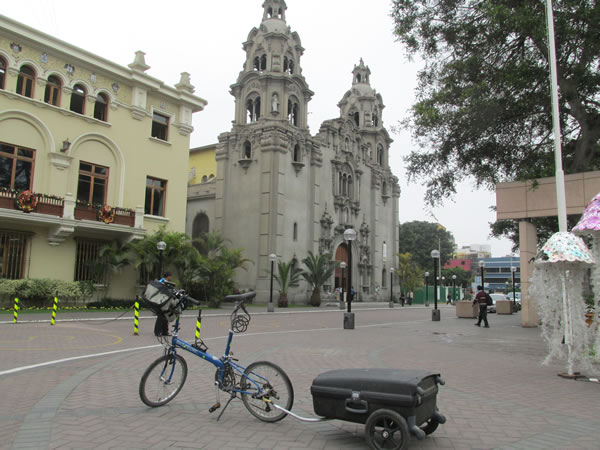 Church in Mariflower district of Lima, Peru.