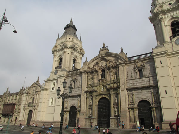 Church in historic center of Lima, Peru.