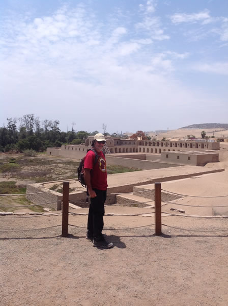 Ted at Recint de Mamacones located at the archeological site Pachacamac south of Lima, Peru.