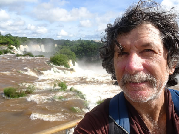 Ted at Iguazu falls in Argentina