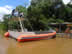 A raft that is used for the Grand Adventure tour at Iguazu falls in Argentina