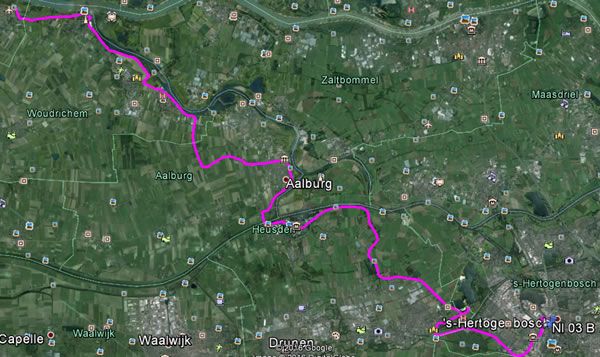Day 10, Monday, May 16, 2016 - Cycling Track -- Gorinchem, Netherlands to Den Bosch, Netherlands.