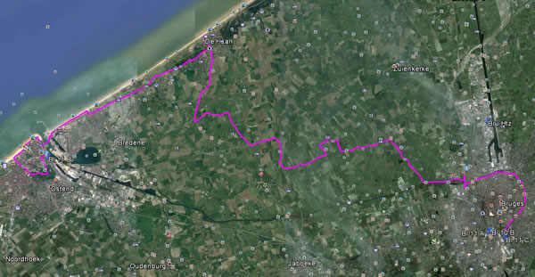 Day 19, Wednesday, May 25, 2016 – Cycling Track - Ostend, Belgium to Bruges, Belgium