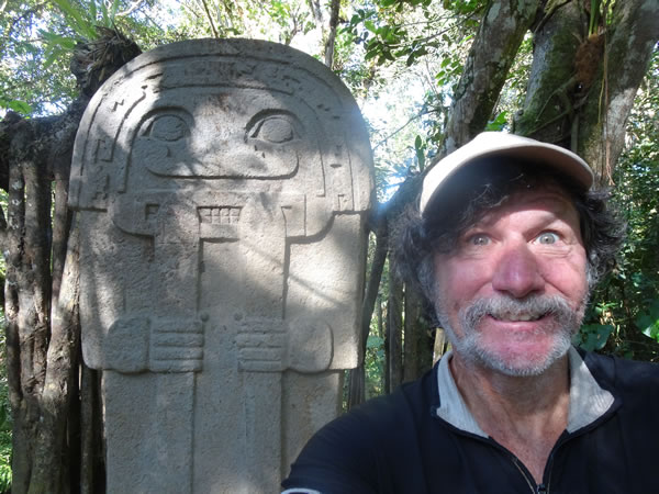 Ted at the Archeologic Park that is closest to San Agustin, Colombia.