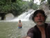 Our guide monitoring my moves at waterfall near Minca, Colombia.