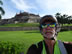 Ted with Castillo de San Felipe de Barajas in background at Cartagena, Colombia.