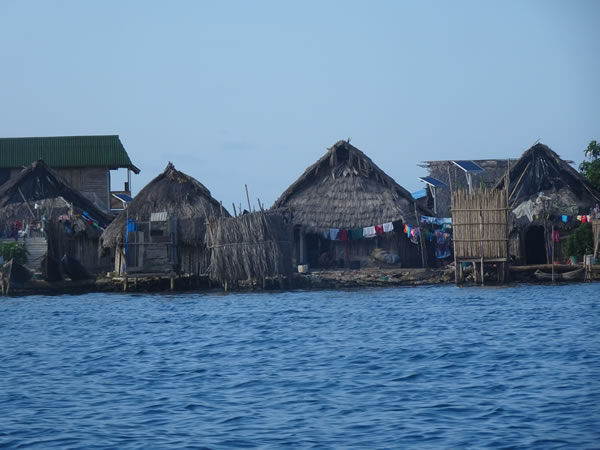Village on a San Blas island in Panama.