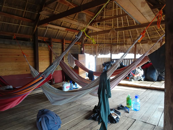 Accommodation on our trip’s second night on the largest San Blas Island village we visited in Panama. 