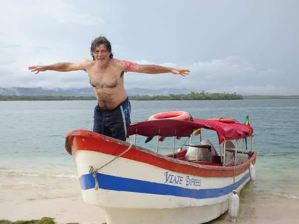 Ted on the San Blas Adventures boat in Panama.