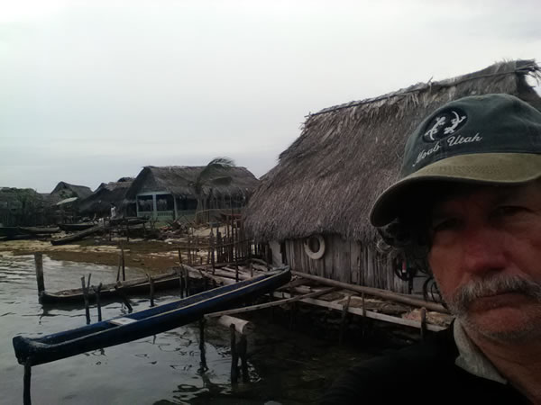 Ted in Kuna Village of the largest San Blas Island, Panama.