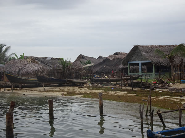 Kuna Village of the largest San Blas Island, Panama.