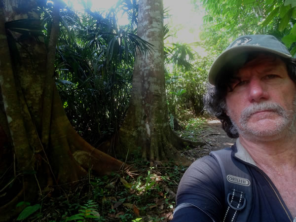 Ted on trail to falls near Sapzurro, Colombia.