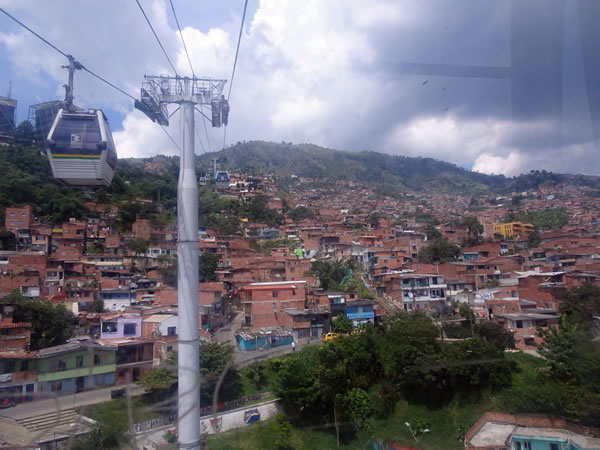 Medellin, Colombia – Ted is taking the tram to Arvi Park.