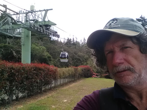 Ted is at Arvi Park with tram he took from Medellin, Colombia.