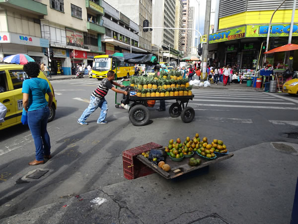 Fruit for sale near city center of Medellin, Colombia.