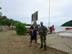 Ted with militant near Panama/ Colombia boarder, in town of Sapzurro, Colombia.