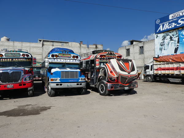 Bus Ted took to Panajachel, Guatemala from Quetzaltenango, Guatemala.