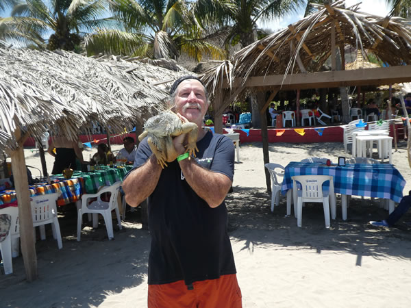 Mazatlán, Mexico – Ted with Iguana on Stone Island.