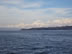 Snow covered mountains seen from Lake Titicaca near Copacabana, Bolivia.